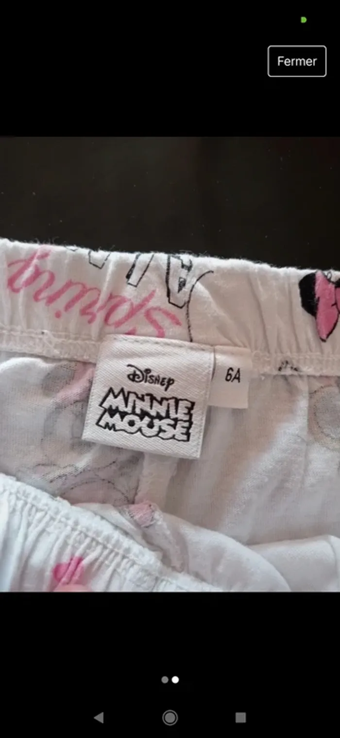 Short blanc motif Minnie - photo numéro 2