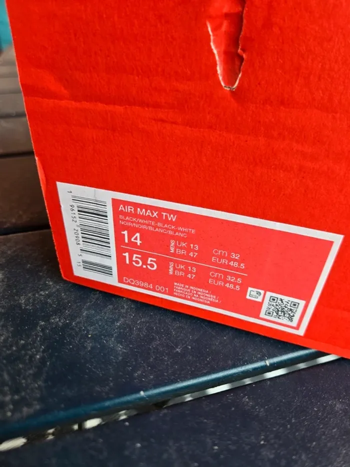 Nike air max tw homme taille 48,5 neuves gris noir - photo numéro 9