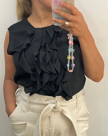 Blouse Noire Sans Manches Taille L