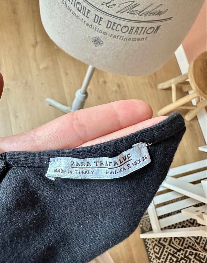 💜 Robe tunique noir Zara avec ceinture taille S 💜 - photo numéro 7