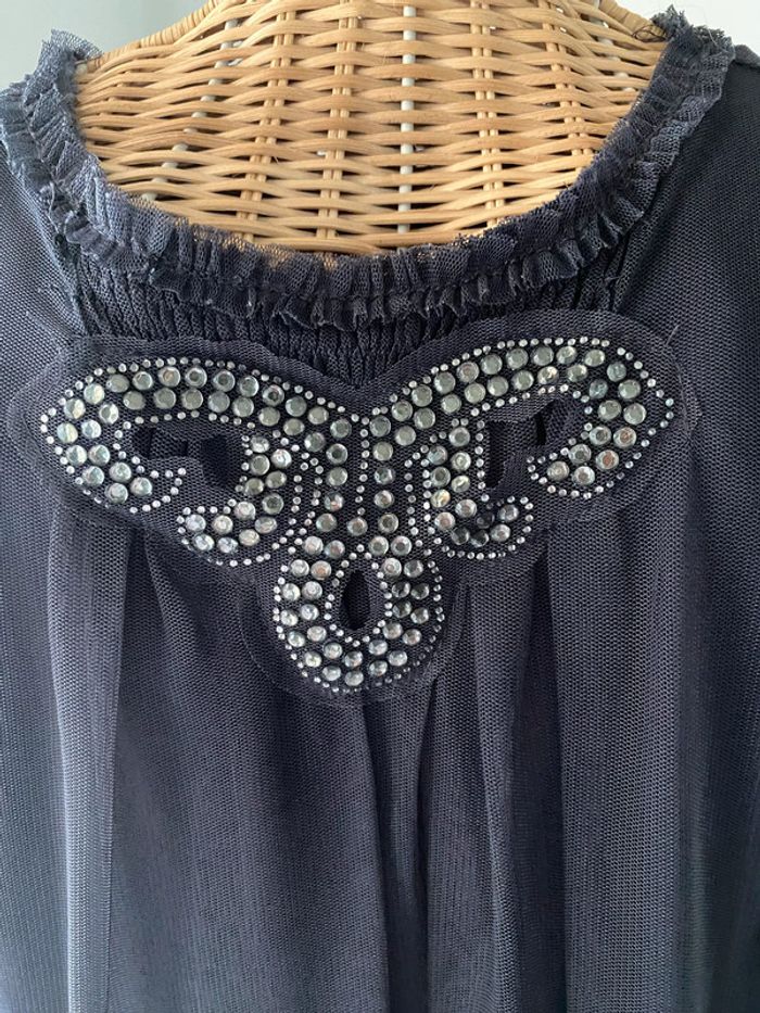 Robe Zara en tulle gris anthracite taille 13/14 ans ou XS - photo numéro 7