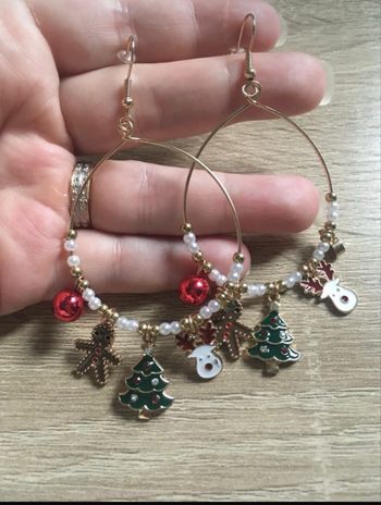 Boucles d’oreilles / Créoles pendantes NEUVES femme thème de Noël 🎄🎅🏼
