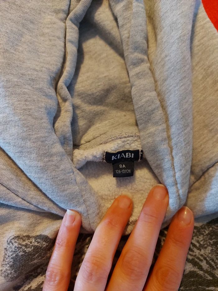 Pull à capuche gris - photo numéro 2