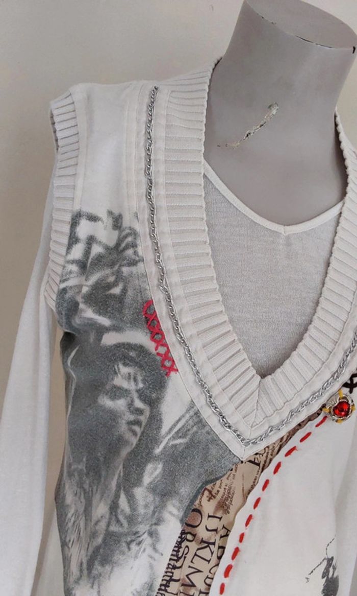 Ensemble débardeur et pull fin en voile Remake T Unique idéal du 36 au 40 - photo numéro 4