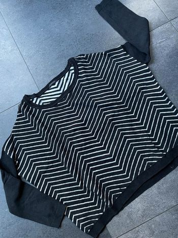 Pull femme noir et blanc Promod S