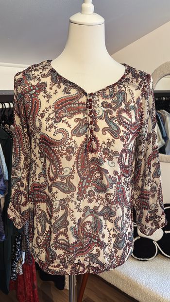 Blouse bohème transparente Boutique Indépendante T40