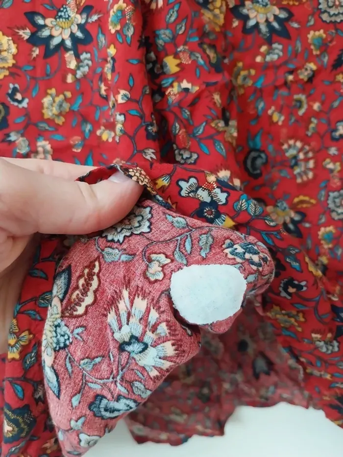 Blouse rouge à motifs Bonobo L - photo numéro 4