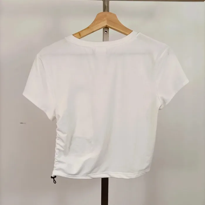 T-shirt blanc côtelé "iets frans" Taille M A706 - photo numéro 10