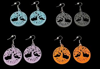 Paire de boucles d'oreilles 3D