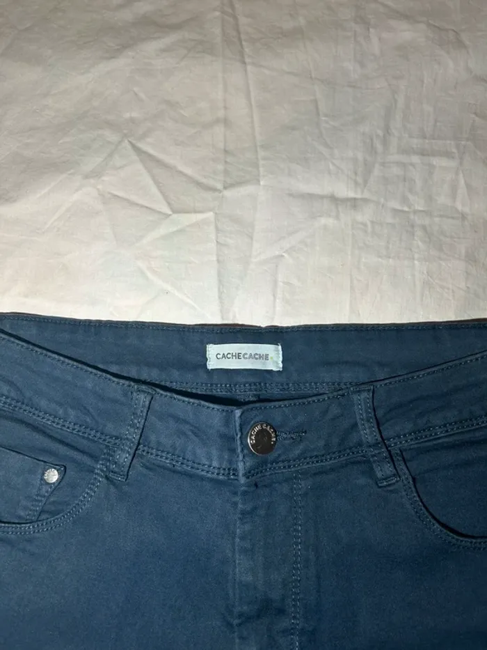 Jean cache cache bleu foncé - photo numéro 3