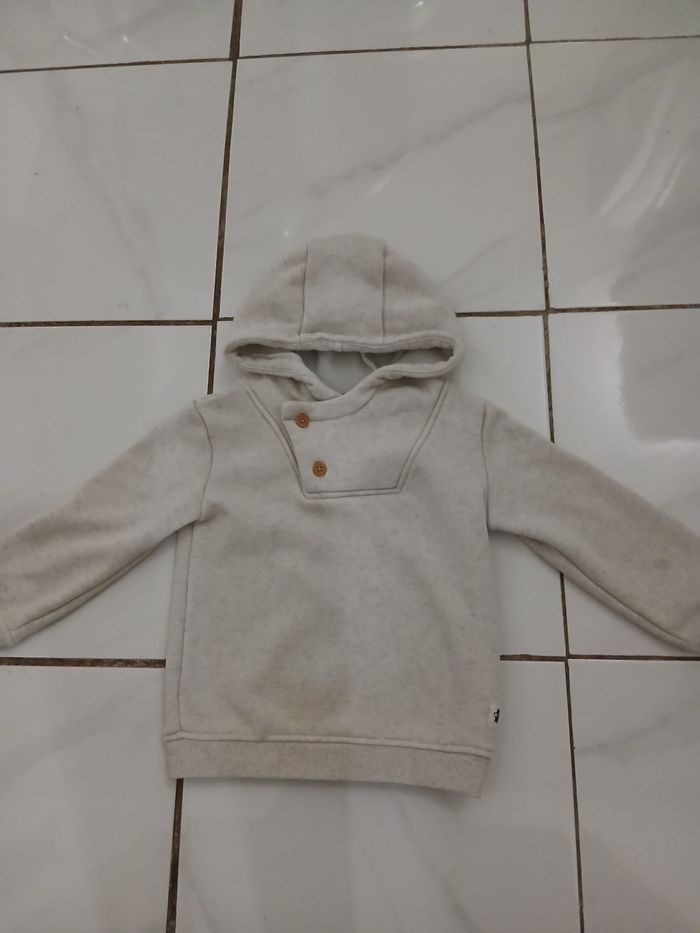 Pull garcon en coton taille 37 mois  marque kiabi - photo numéro 3