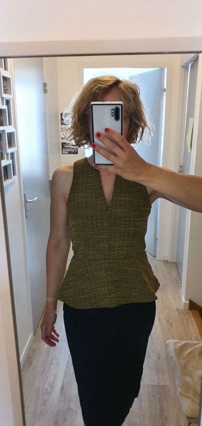 Jupe crayon avec nœud ceinture satin très classe - photo numéro 6