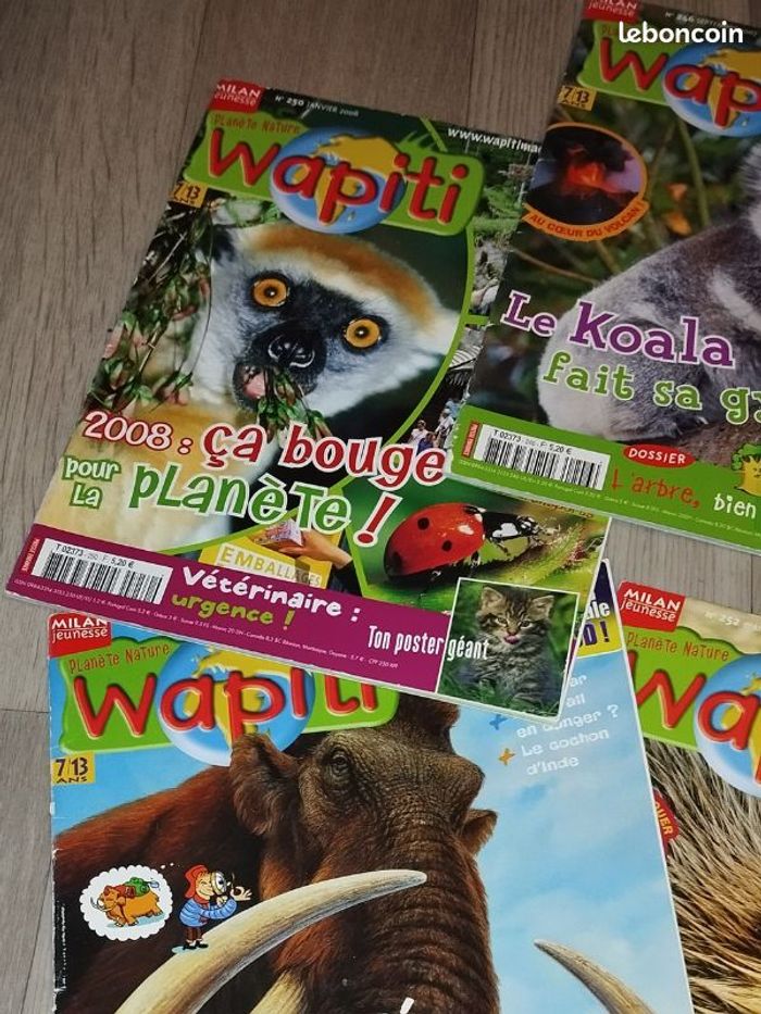 Lot de 7 magazines Wapiti année 2007-08 L023 - photo numéro 8
