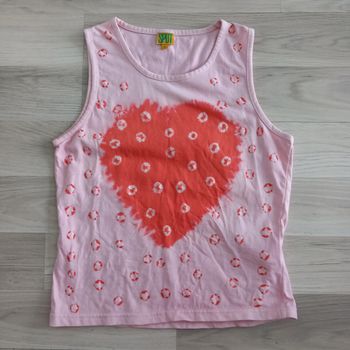 Débardeur femme rose à motifs coeur taille M