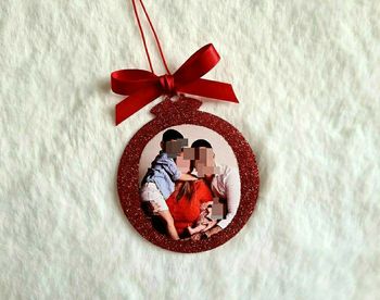 Boule de Noël avec photo personnalisée