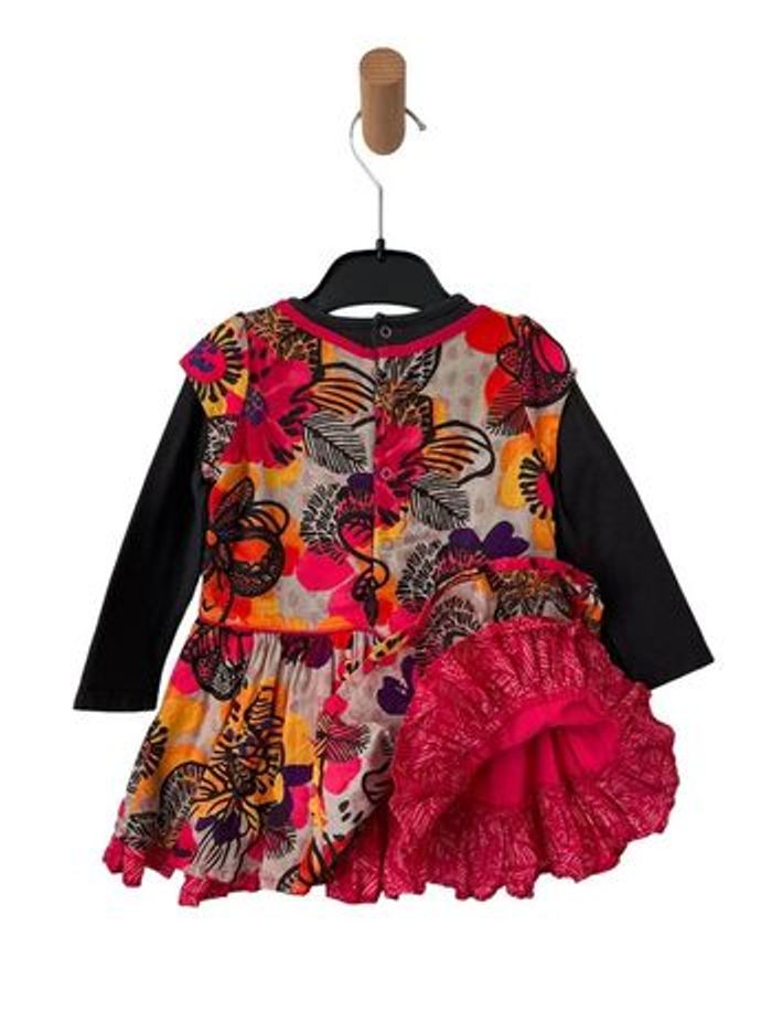 Robe fleurie multicolore à manches longues - Catimini 18 mois - photo numéro 4