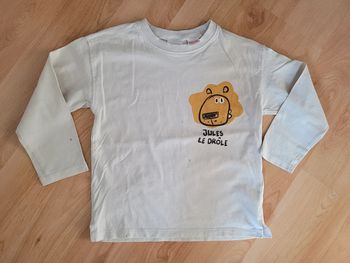 T-shirt manches longues "JULES le drôle " zara 3/4 ans
