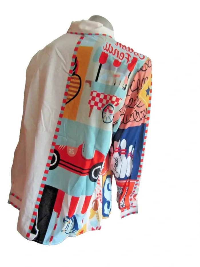 tunique chemise blouse tissu fluide taille indiquée L = 40/42 - photo numéro 3