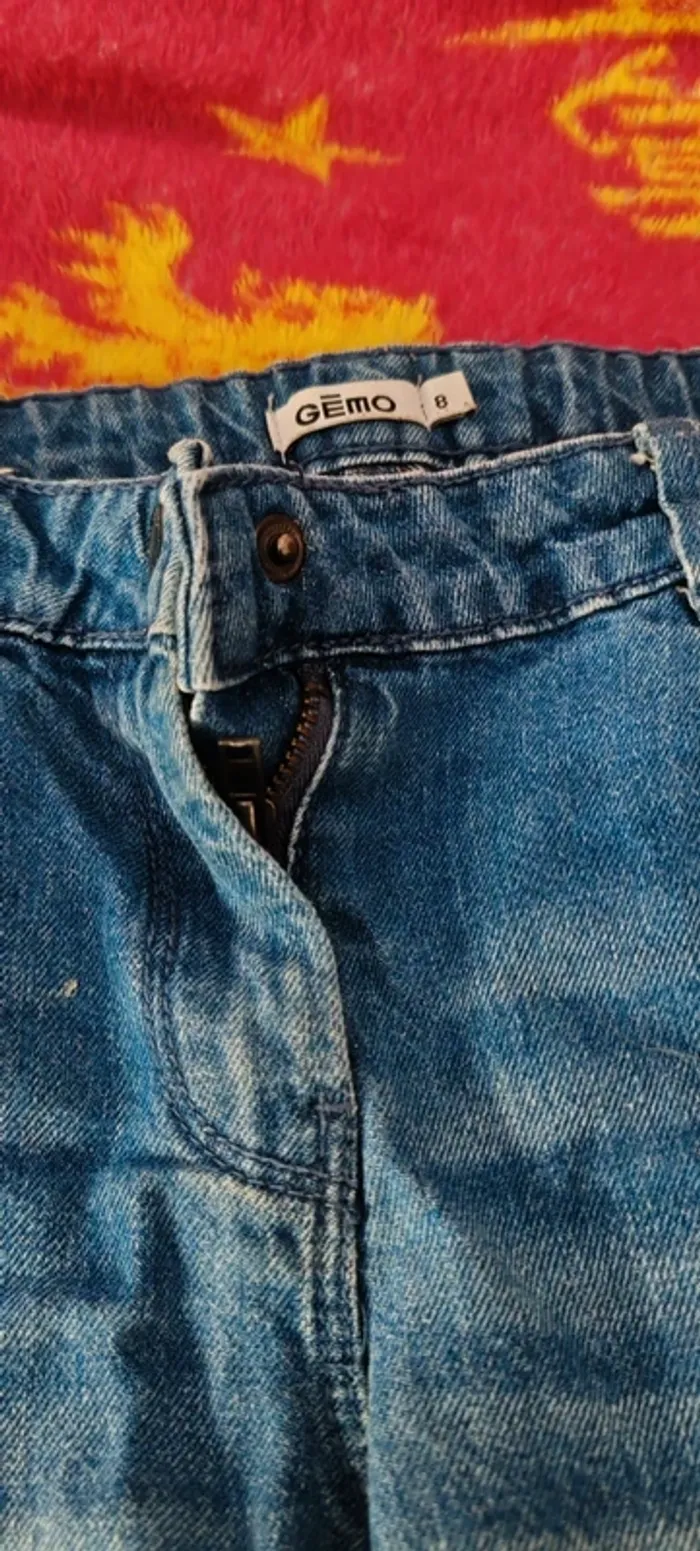 Short en jeans avec dentelle - photo numéro 4