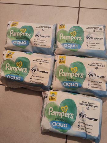 Lingettes Pampers harmonie aqua