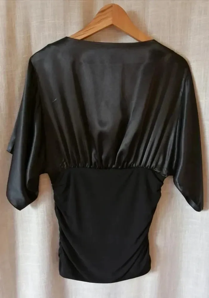 Haut noir satiné Morgan Taille 40 - photo numéro 3