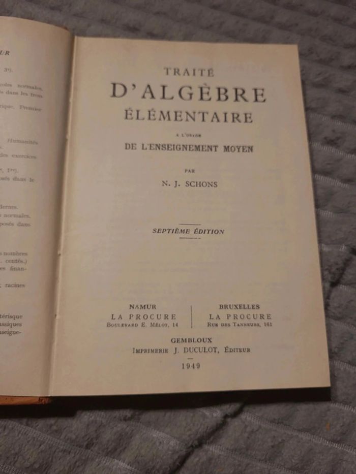 Traité d'algèbre élémentaire - photo numéro 3