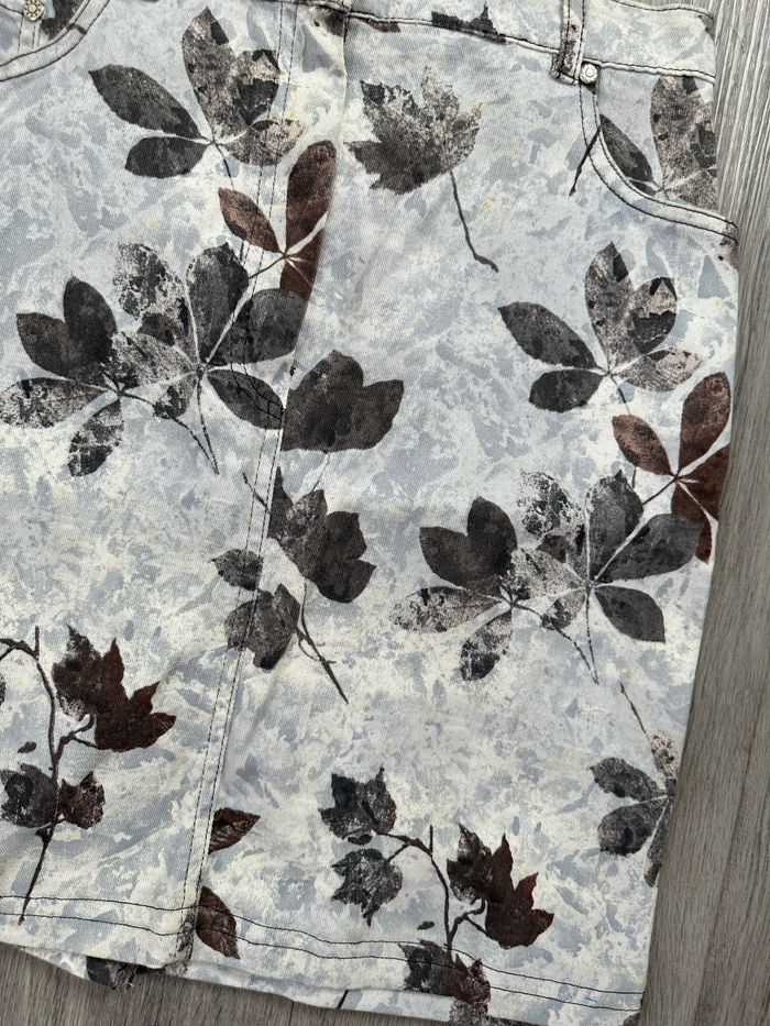 Jupe en jean denim à fleurs Léa Kanth Y2K T38 M - photo numéro 3