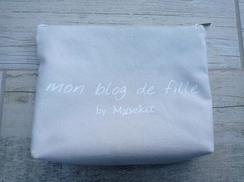 Pochette en tissu "Mon Blog de fille"
