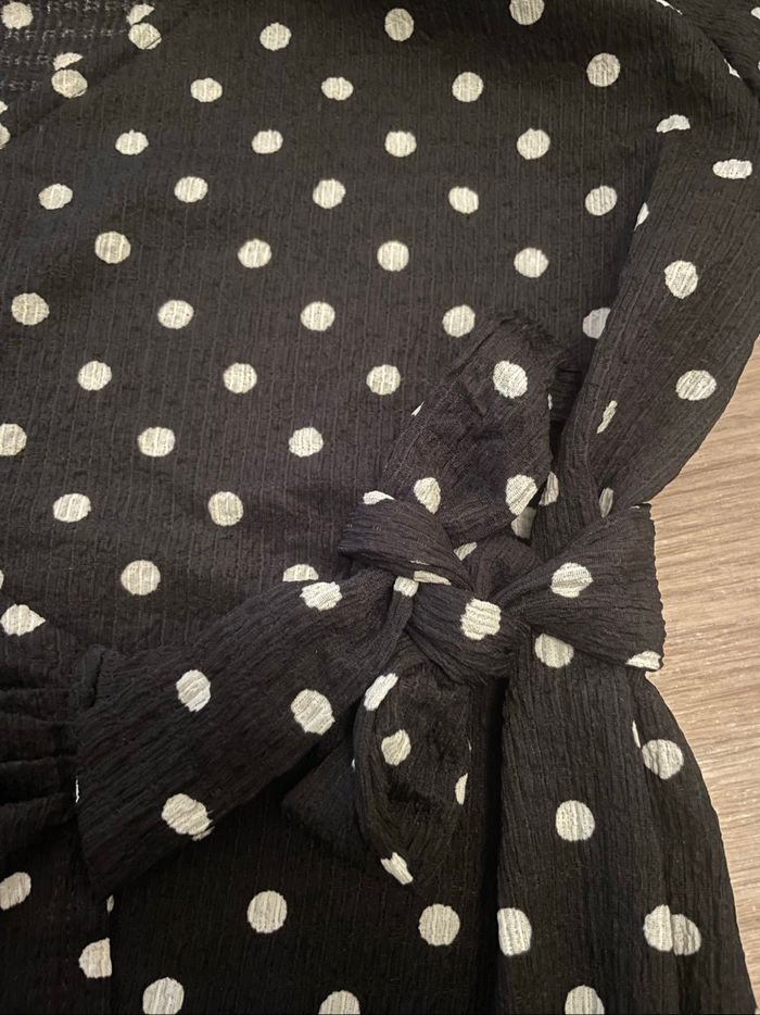 Robe de maternité Kiabi – Taille M – Noir à pois blancs - photo numéro 3