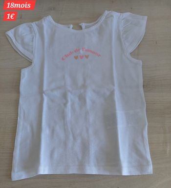 T-shirt Club de l'amour fille 18mois