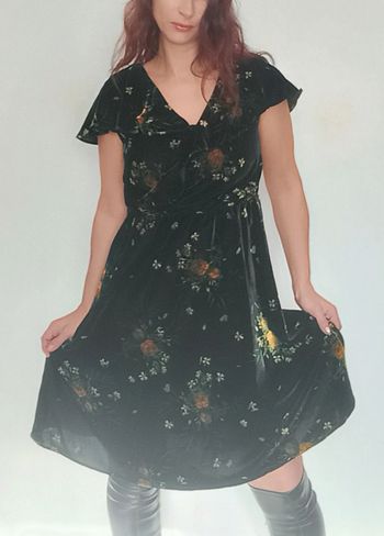 Robe velours chic rétro Zara taille 36