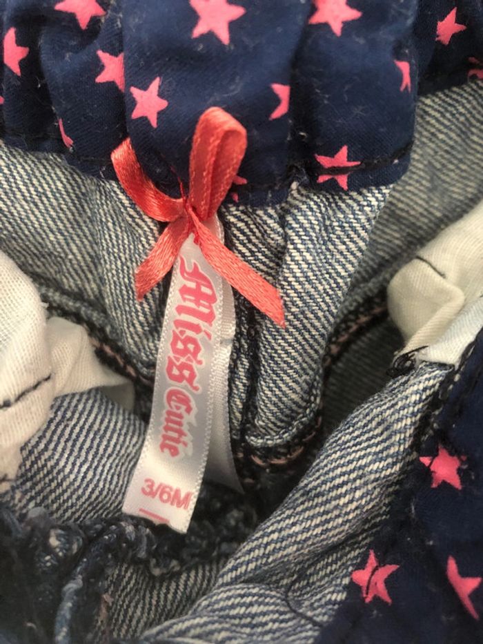 Pantalon jean fille 3-6 mois TB état - photo numéro 4