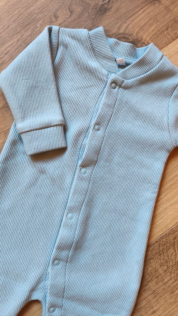 Combinaison unie et body bébé bleu turquoise - photo numéro 2