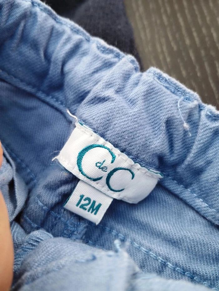 Ensemble bébé garçon jean bleu et gilet marine 12 mois - photo numéro 3