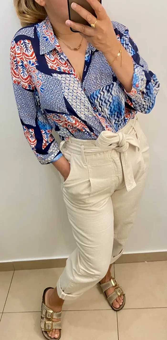 Chemise fluide imprimée taille 42 - photo numéro 3
