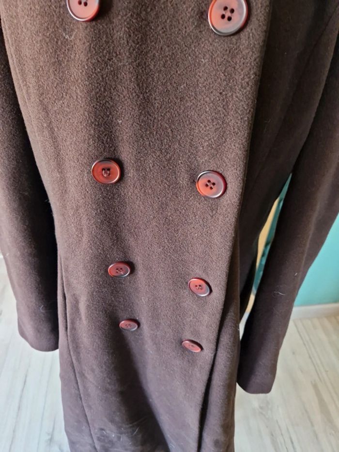 Superbe manteau wool and cashmere taille 44 vintage - photo numéro 3