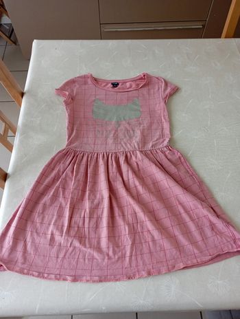 Robe rose manches courtes 10 ans Kiabi