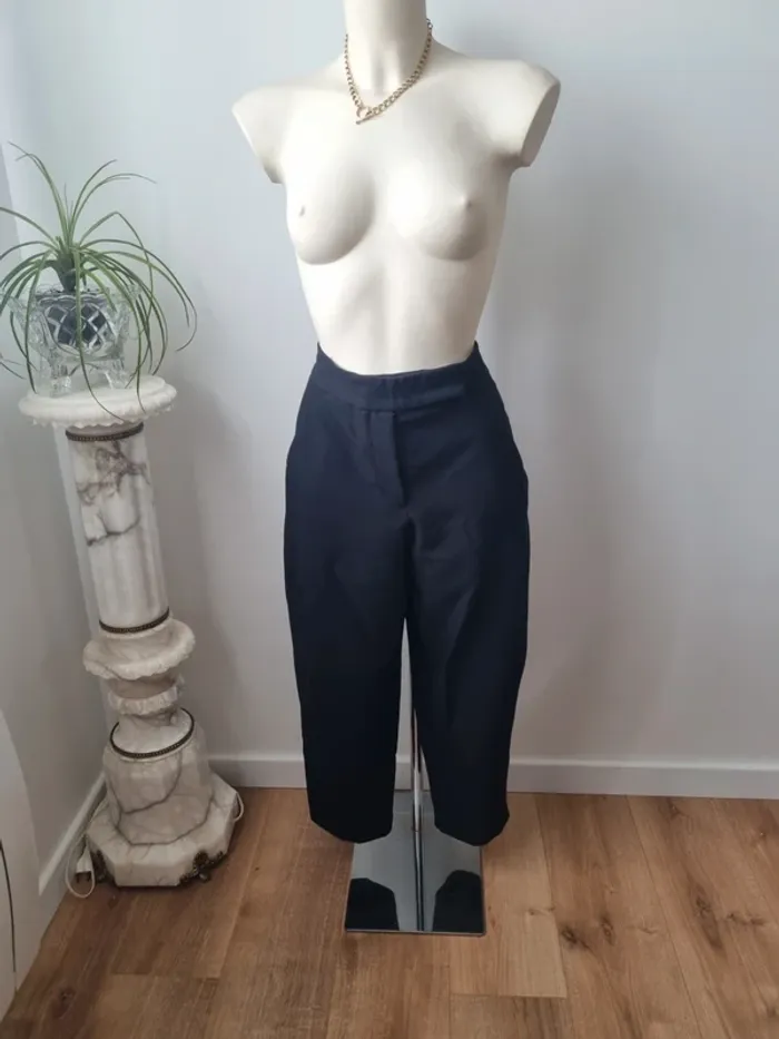 Pantalon cargo oversize noir Zara - photo numéro 6