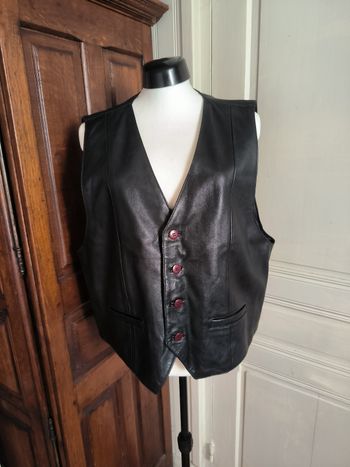 Gilet en Cuir véritable Mac Douglas taille XXL