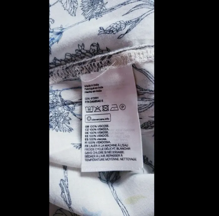 Robe chemise ample H&M fleurie floral femme printemps été - photo numéro 8