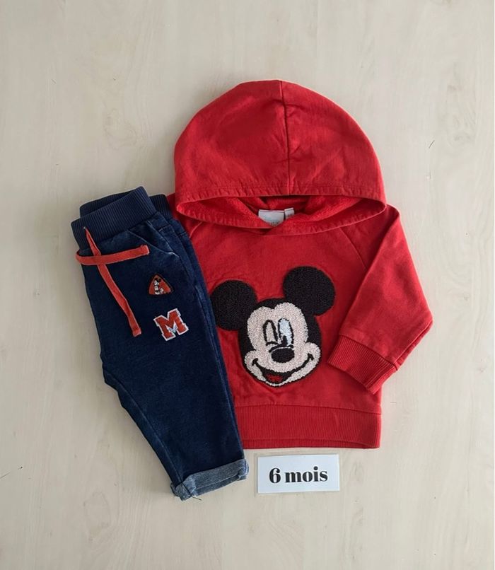 Ensemble bébé garçon -Mickey - taille 6 mois - photo numéro 2
