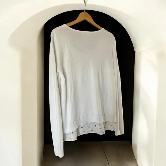 Petit pull fin printemps détails fleuri XL - photo numéro 2