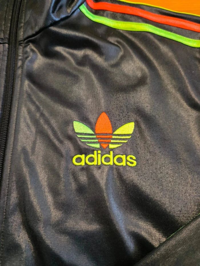 Veste Adidas - Chile 62 - Noir/Vert/Rouge - Logo Brodé - Taille S - photo numéro 4
