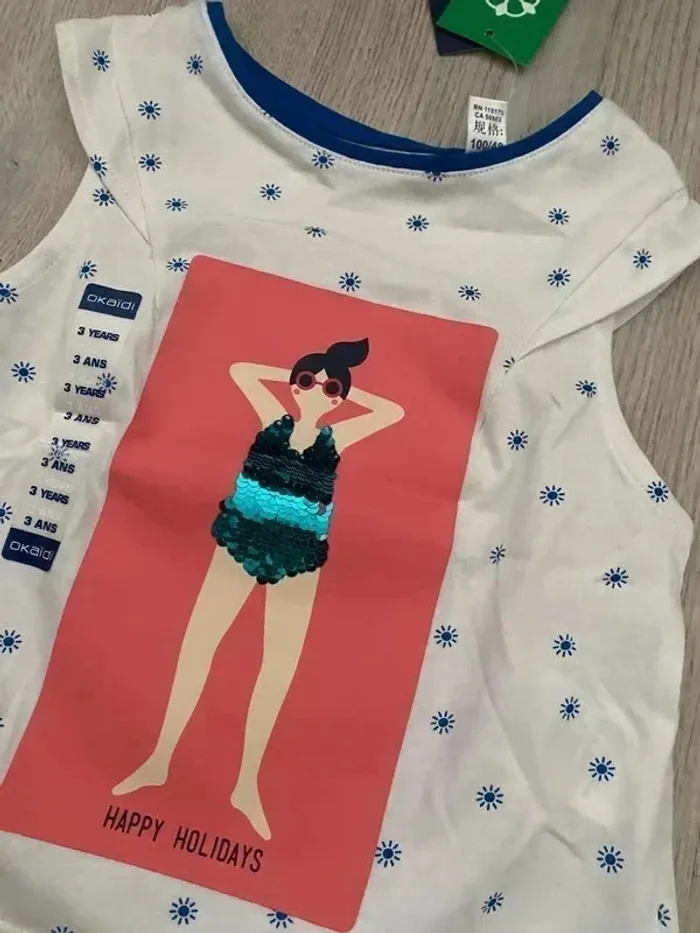 Tee shirtT-shirt  Okaidi Okaïdi taille 3 ans Neuf - photo numéro 2