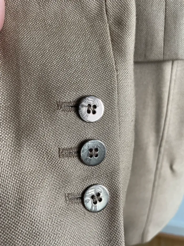 Tailleur veste jupe Versace Collection camel - photo numéro 7