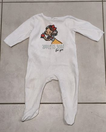 Pyjama velours blanche neige - 12 mois