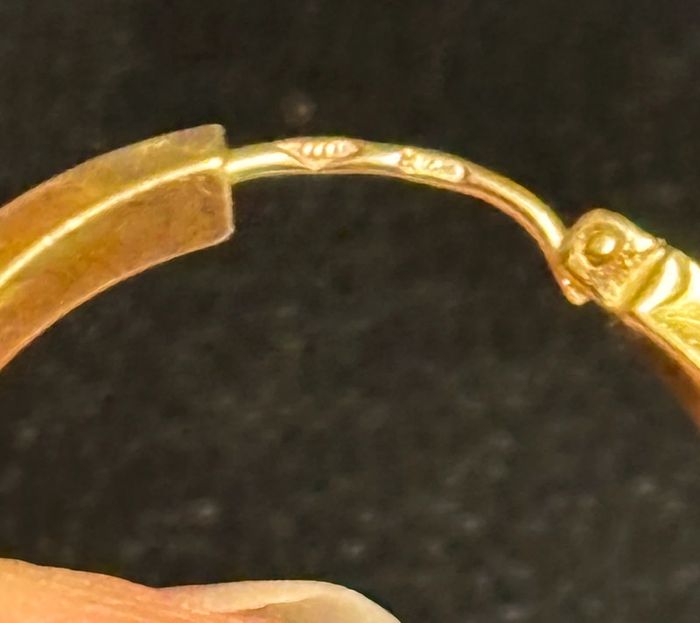 Jolie paire de boucles d’oreilles «créoles » torsadées » en or 18 carats femme TBE - photo numéro 5