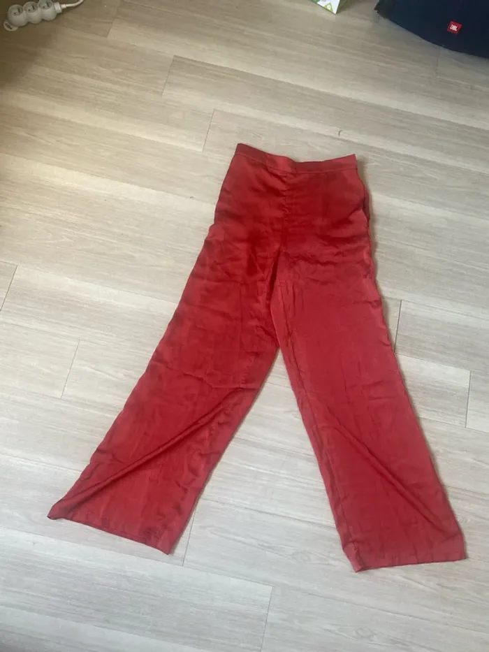 Pantalon large corail