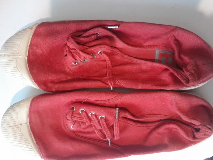tennis bensimon à lacets rouge 41