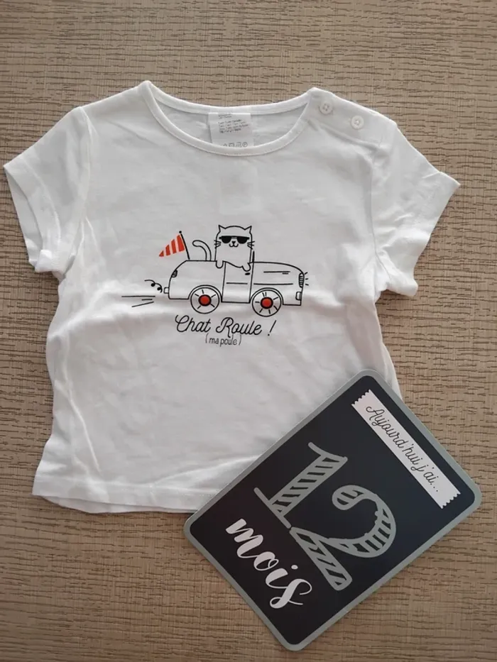 Tee shirt 12 mois / 74 cm